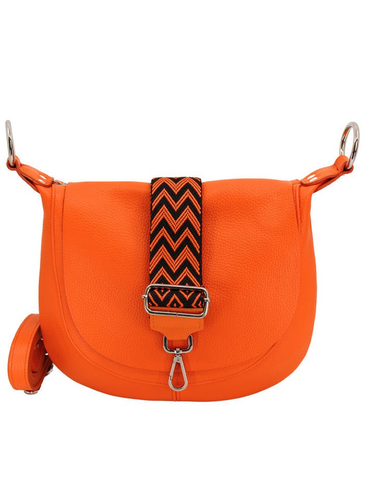 Adel Bags Schultertasche Kayla Ledertasche Made in Italy mit 2 Riemen, Zwei Tragegurte inklusive, Made in Italy von Adel Bags