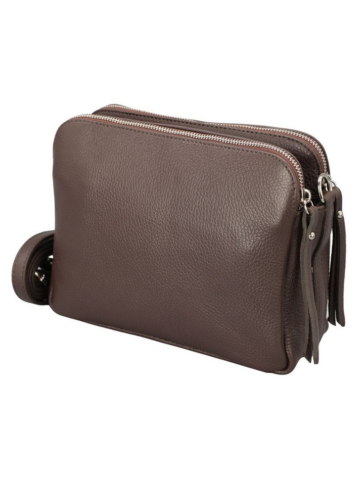 Adel Bags Schultertasche MARA Umhängetasche für Damen, Schultertasche aus Echtleder, hergestellt in Italien, mit 2 Riemen von Adel Bags