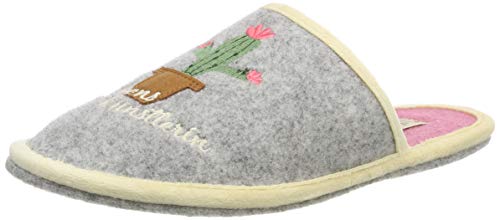 Adelheid Lebenskünstlerin Filzpantoffel, Farbe:mausgrau, Größe:38/39 von Adelheid