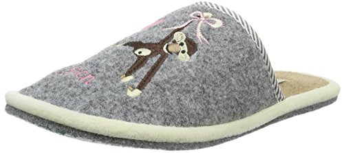 Adelheid Damen Einfach mal abhängen Filzpantoffel Pantoffeln, Grau (mausgrau 940), 38/39 von Adelheid