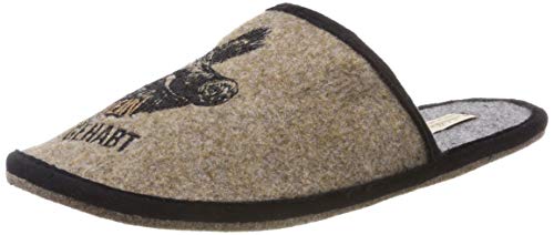 Adelheid Herren Schwein gehabt Filzpantoffel Pantoffeln, Beige (Haselnuss 302), 42/43 EU von Adelheid