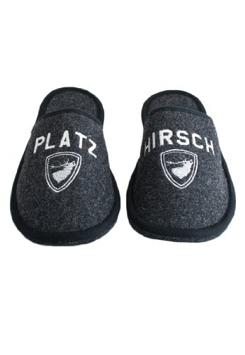 Adelheid Platzhirsch Filzpantoffel, Farbe:Rabenschwarz, Größe:46/47 von Adelheid