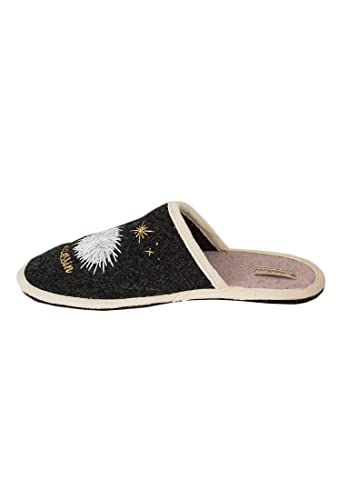 Adelheid Prinzessin Filzpantoffeln, Farbe:Rabenschwarz, Größe:38/39 von Adelheid