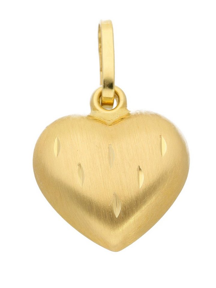 Adelia´s Kettenanhänger 333 Gold Anhänger Herz, Goldschmuck für Damen von Adelia´s