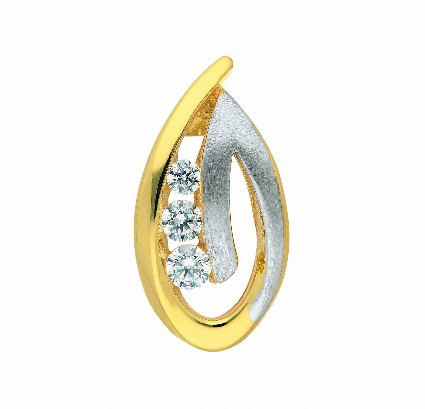 Adelia´s Kettenanhänger 333 Gold Anhänger mit Zirkonia, mit Zirkonia Goldschmuck für Damen von Adelia´s