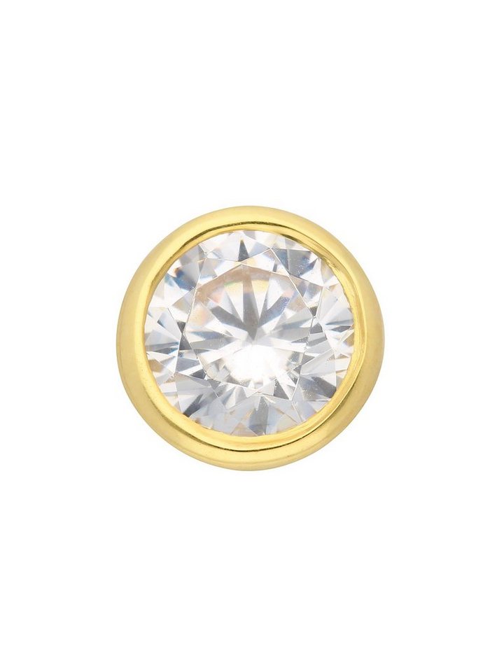 Adelia´s Kettenanhänger 333 Gold Anhänger mit Zirkonia Ø 7 mm, mit Zirkonia Goldschmuck für Damen von Adelia´s