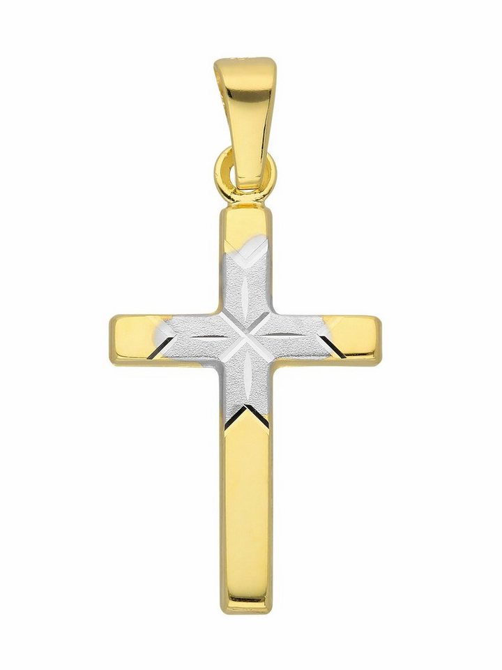 Adelia´s Kettenanhänger 333 Gold Kreuz Anhänger, Goldschmuck für Damen & Herren von Adelia´s