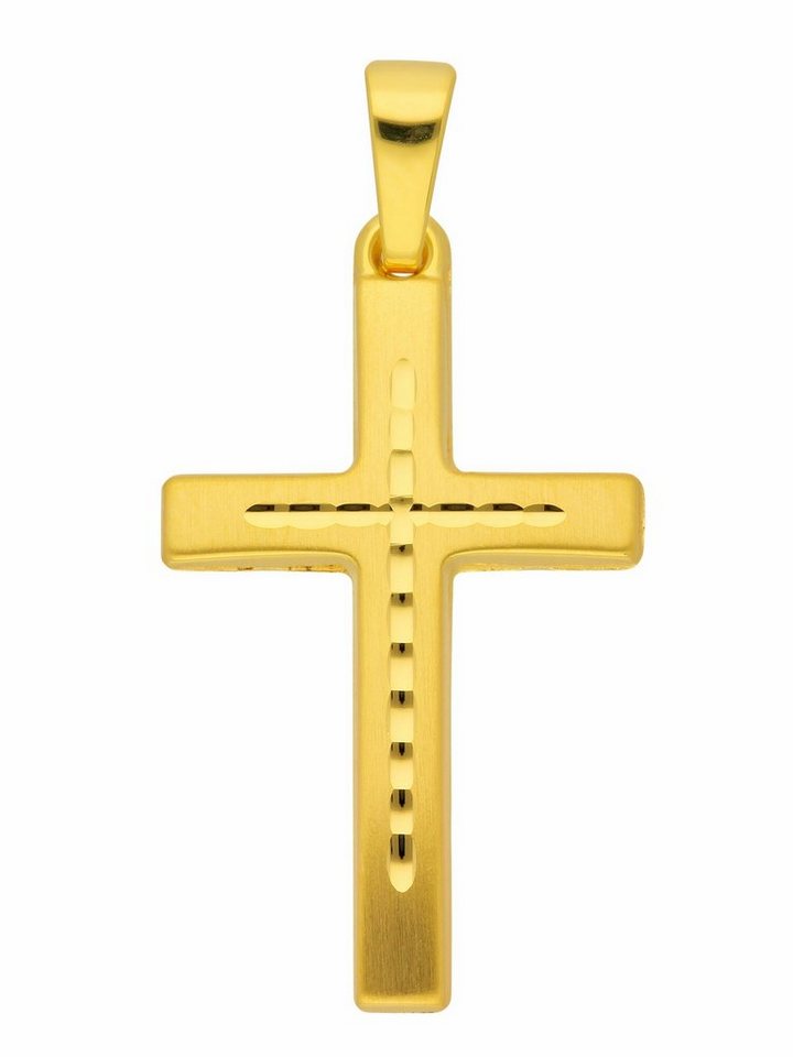 Adelia´s Kettenanhänger 333 Gold Kreuz Anhänger, Goldschmuck für Damen & Herren von Adelia´s