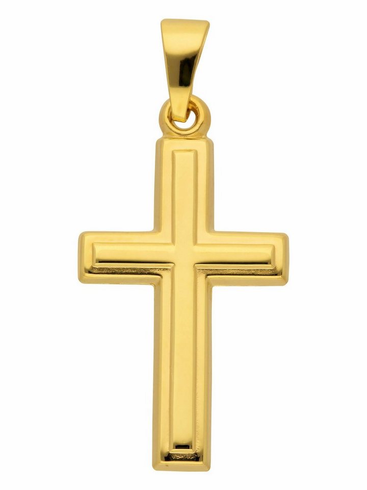 Adelia´s Kettenanhänger 333 Gold Kreuz Anhänger, Goldschmuck für Damen & Herren von Adelia´s