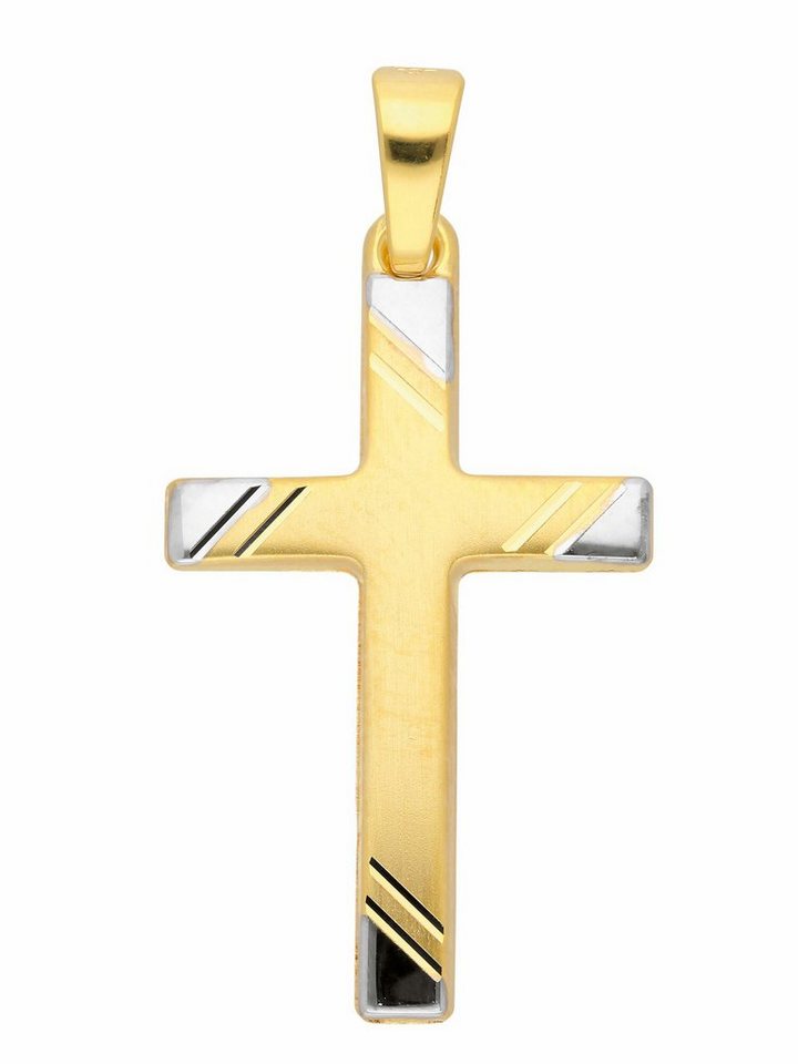 Adelia´s Kettenanhänger 333 Gold Kreuz Anhänger, Goldschmuck für Damen & Herren von Adelia´s