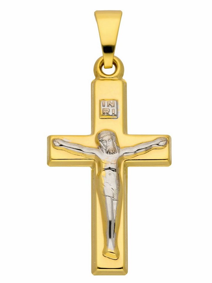 Adelia´s Kettenanhänger 333 Gold Kreuz Anhänger Korpus, Goldschmuck für Damen & Herren von Adelia´s