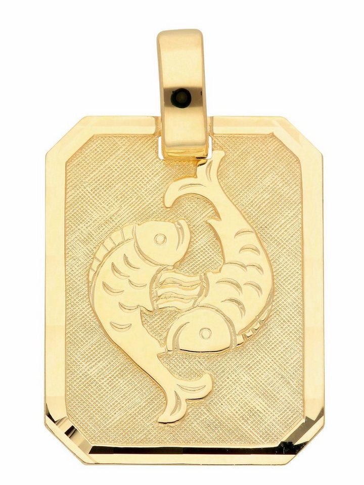 Adelia´s Kettenanhänger 333 Gold Sternzeichen Anhänger Fisch, Goldschmuck für Damen & Herren von Adelia´s