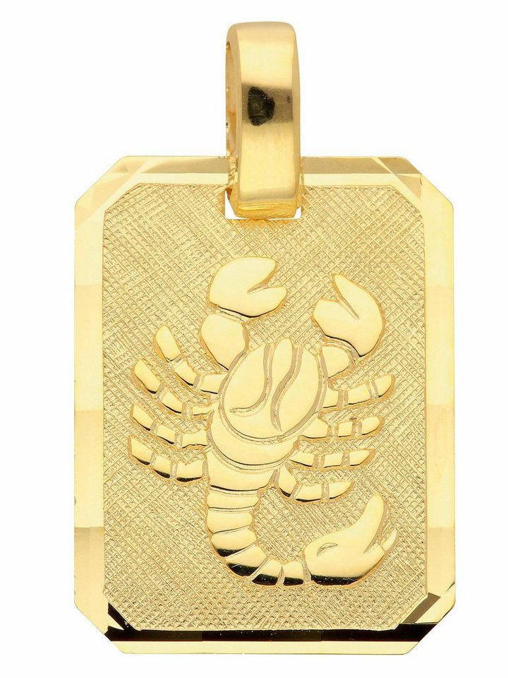 Adelia´s Kettenanhänger 333 Gold Sternzeichen Anhänger Skorpion, Goldschmuck für Damen & Herren von Adelia´s