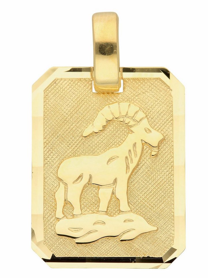 Adelia´s Kettenanhänger 333 Gold Sternzeichen Anhänger Steinbock, Goldschmuck für Damen & Herren von Adelia´s