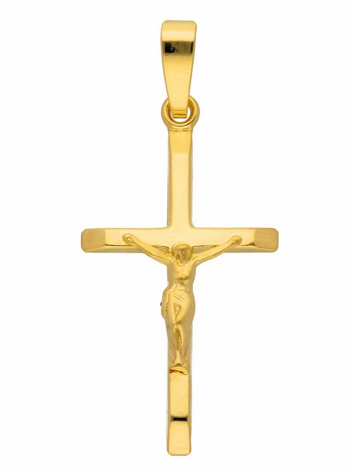 Adelia´s Kettenanhänger 375 Gold Kreuz Anhänger Korpus, Goldschmuck für Damen & Herren von Adelia´s