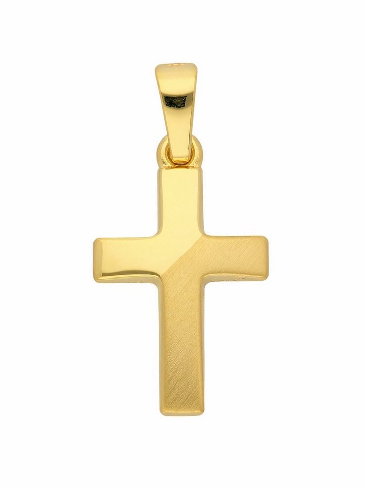 Adelia´s Kettenanhänger 585 Gold Kreuz Anhänger, Goldschmuck für Damen & Herren von Adelia´s