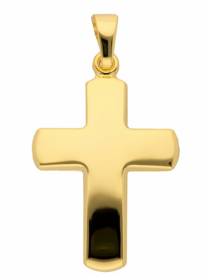 Adelia´s Kettenanhänger 585 Gold Kreuz Anhänger, Goldschmuck für Damen & Herren von Adelia´s