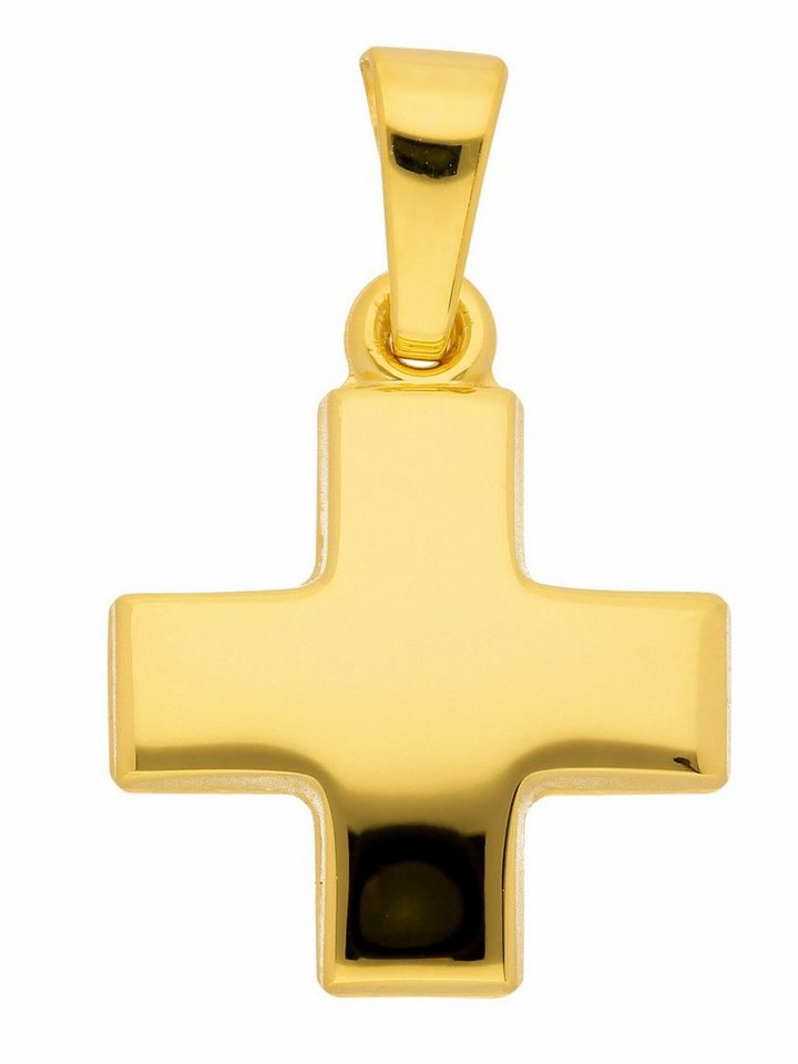 Adelia´s Kettenanhänger 585 Gold Kreuz Anhänger, Goldschmuck für Damen & Herren von Adelia´s