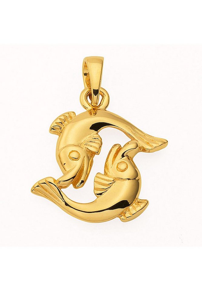 Adelia´s Kettenanhänger 585 Gold Sternzeichen Anhänger Fisch, Goldschmuck für Damen & Herren von Adelia´s