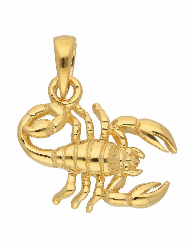 Adelia´s Kettenanhänger 585 Gold Sternzeichen Anhänger Skorpion, Goldschmuck für Damen & Herren von Adelia´s