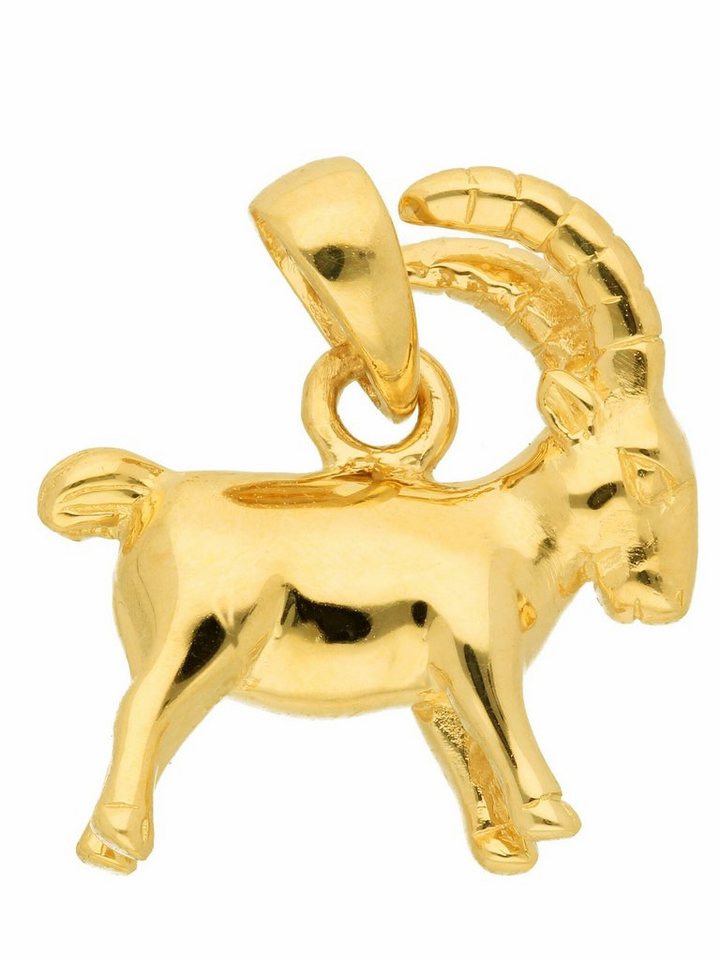 Adelia´s Kettenanhänger 585 Gold Sternzeichen Anhänger Steinbock, Goldschmuck für Damen & Herren von Adelia´s