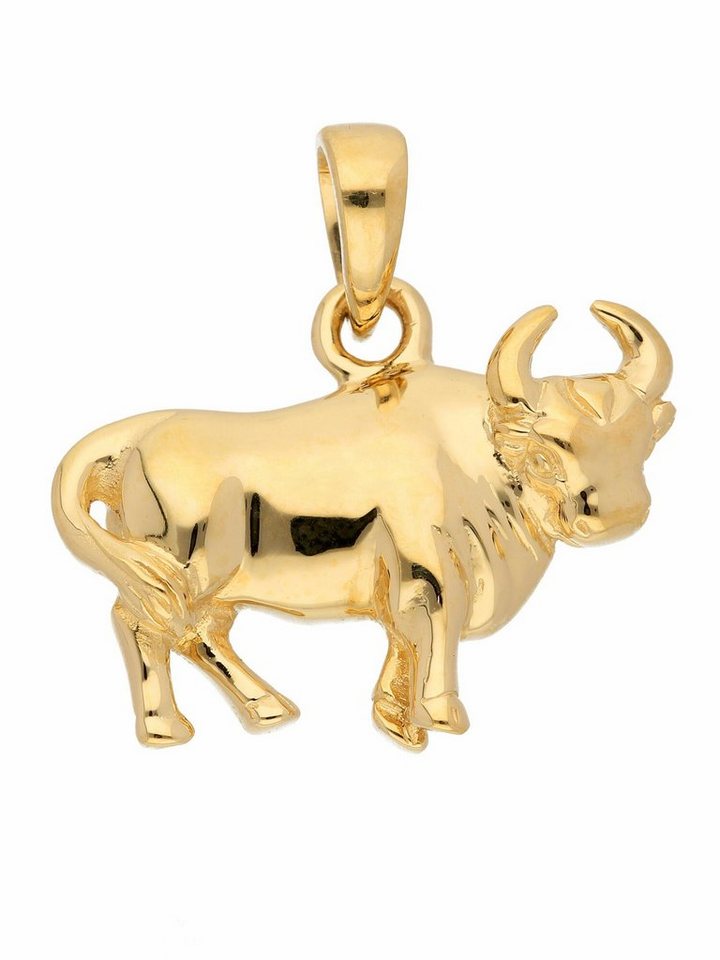 Adelia´s Kettenanhänger 585 Gold Sternzeichen Anhänger Stier, Goldschmuck für Damen & Herren von Adelia´s