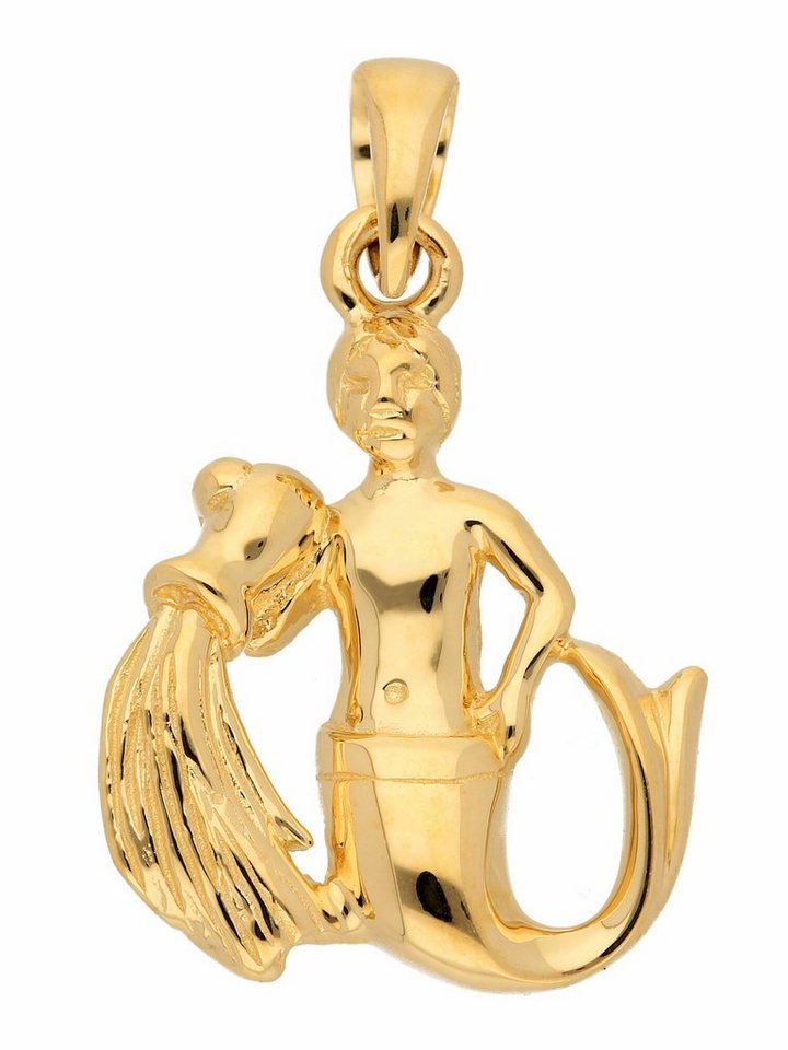 Adelia´s Kettenanhänger 585 Gold Sternzeichen Anhänger Wassermann, Goldschmuck für Damen & Herren von Adelia´s