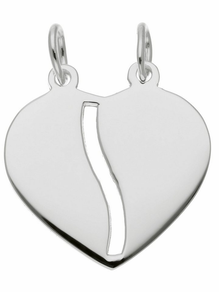 Adelia´s Kettenanhänger 925 Silber Anhänger Partneranhänger, 925 Sterling Silber Silberschmuck für Damen von Adelia´s