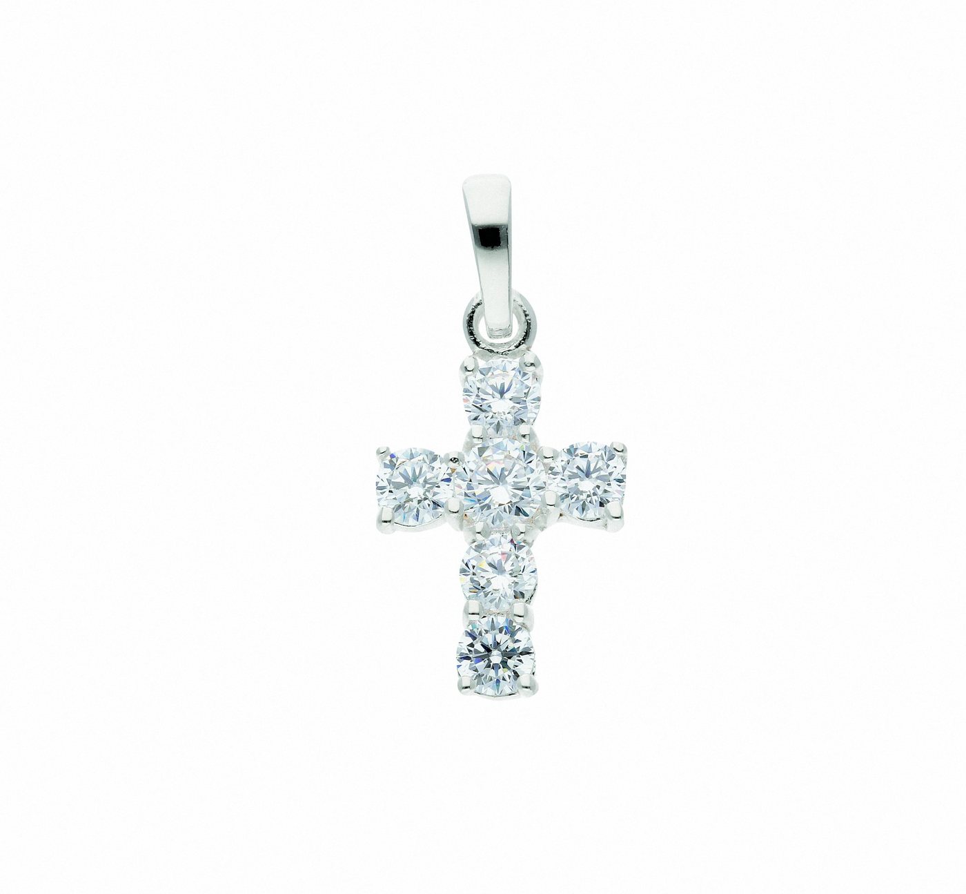 Adelia´s Kettenanhänger 925 Silber Kreuz Anhänger mit Zirkonia, mit Zirkonia Silberschmuck für Damen & Herren von Adelia´s