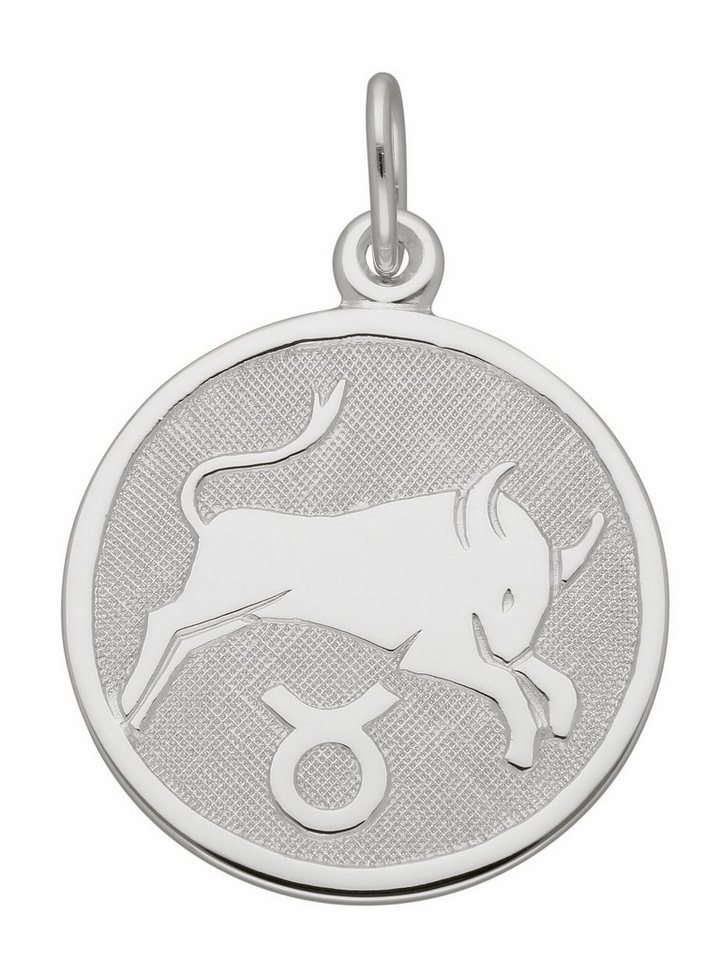 Adelia´s Kettenanhänger 925 Silber Sternzeichen Anhänger Stier Ø 15,7 mm, Silberschmuck für Damen & Herren von Adelia´s