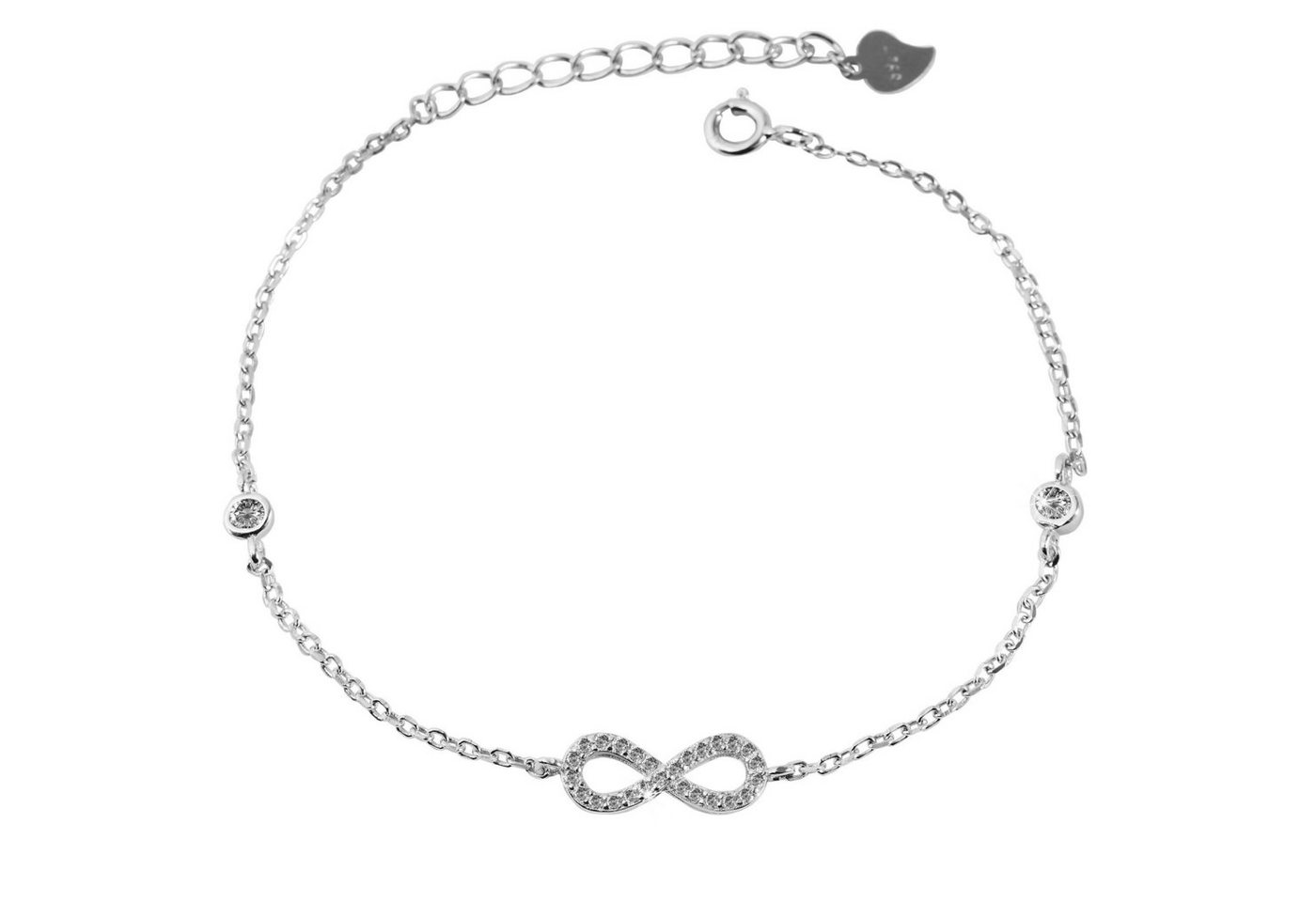 Adelia´s Armband Armband aus 925 Silber mit Zirkonia 17+3 cm von Adelia´s