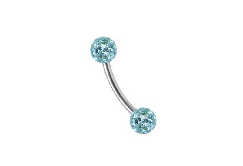 Adelia´s Augenbrauenpiercing Piercing  Augenbrauenpiercing, Titan Banane mit 2 mini Ferido Epoxy Kugeln von Adelia´s