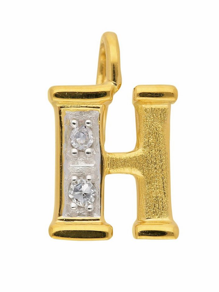 Adelia´s Buchstabenanhänger 585 Gold Buchstabenanhänger mit Diamant, mit Diamant Goldschmuck für Damen & Herren von Adelia´s
