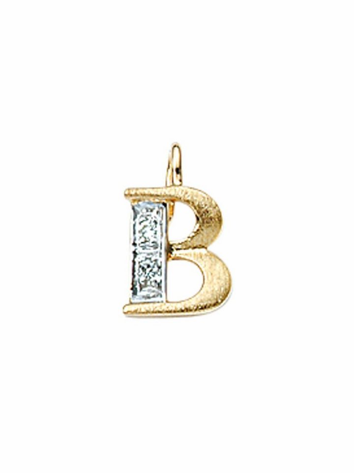 Adelia´s Buchstabenanhänger 585 Gold Buchstabenanhänger mit Diamant, mit Diamant Goldschmuck für Damen & Herren von Adelia´s