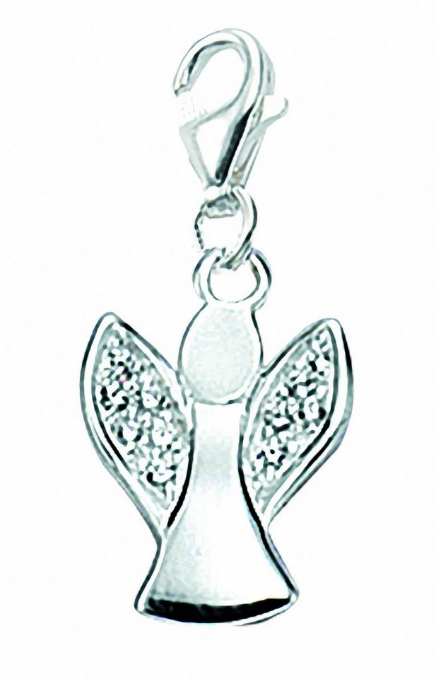 Adelia´s Charm-Einhänger 925 Silber Charms Anhänger Engel, mit Zirkonia Silberschmuck für Damen von Adelia´s