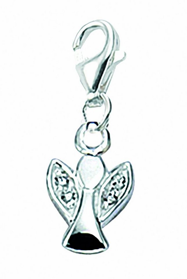 Adelia´s Charm-Einhänger 925 Silber Charms Anhänger Engel mit Zirkonia, 925 Sterling Silber mit Zirkonia Silberschmuck für Damen von Adelia´s