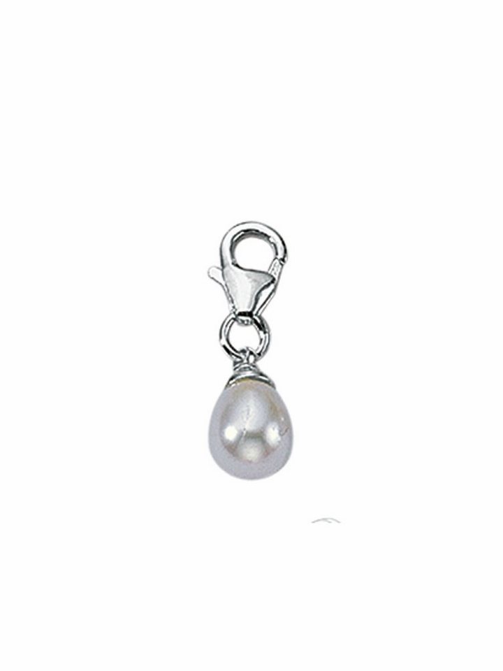 Adelia´s Charm-Einhänger 925 Silber Charms Anhänger mit Süßwasser Zuchtperle, mit Süßwasser Zuchtperle Silberschmuck für Damen von Adelia´s