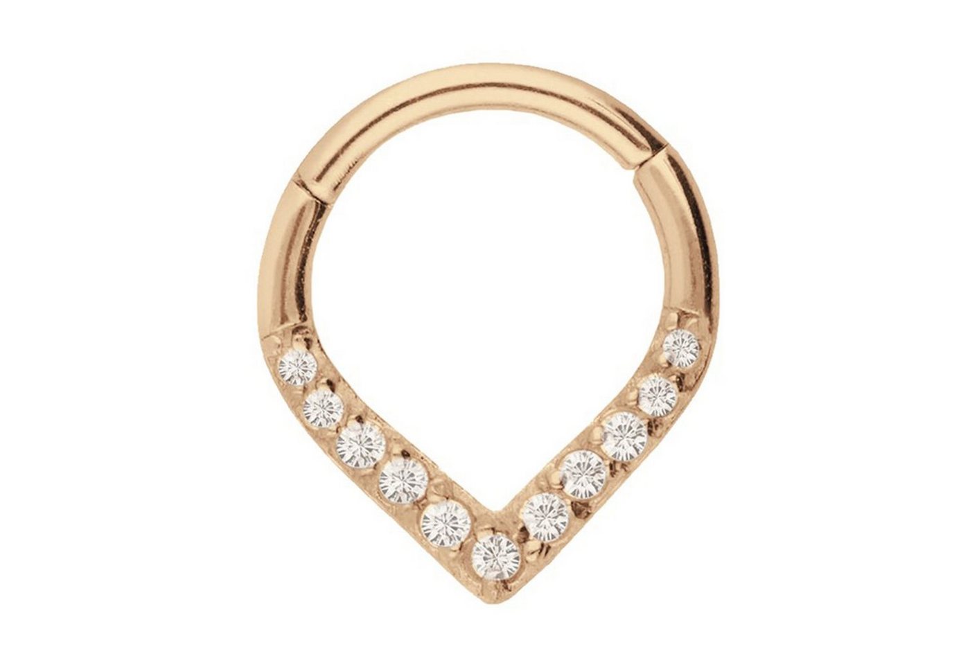 Adelia´s Dehnschnecke Piercing  Ohrpiercing, Mit vielen klaren gefassten Steinen in 1,2 mm Stärke von Adelia´s