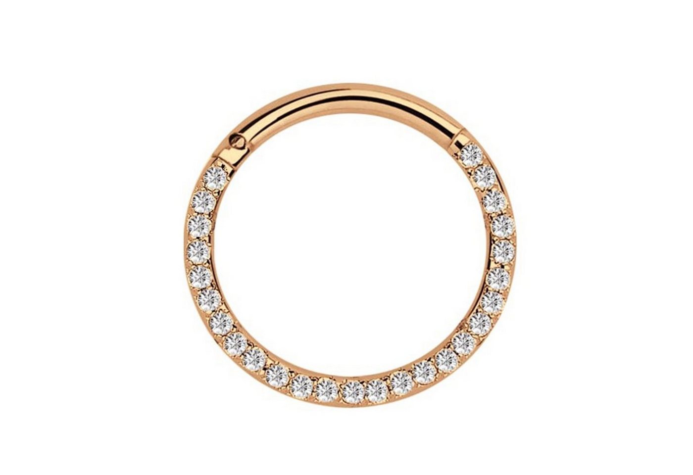 Adelia´s Dehnschnecke Piercing  Ohrpiercing, Steinkranz mit klaren gefassten Steinen in 1,2 mm Stärke von Adelia´s