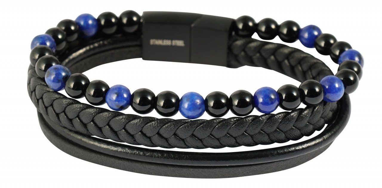 Adelia´s Edelstahlarmband Neuheit 2025 - Herren Armband aus Edelstahl mit Onyx von Adelia´s