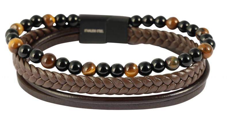 Adelia´s Edelstahlarmband Neuheit 2025 - Herren Armband aus Edelstahl mit Onyx von Adelia´s