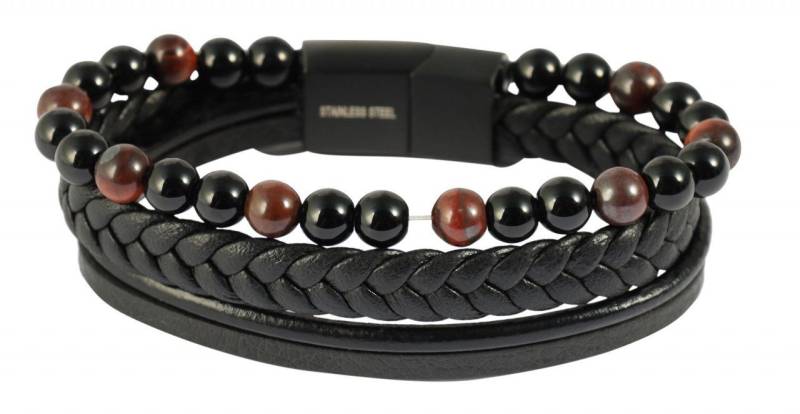 Adelia´s Edelstahlarmband Neuheit 2025 - Herren Armband aus Edelstahl mit Onyx von Adelia´s