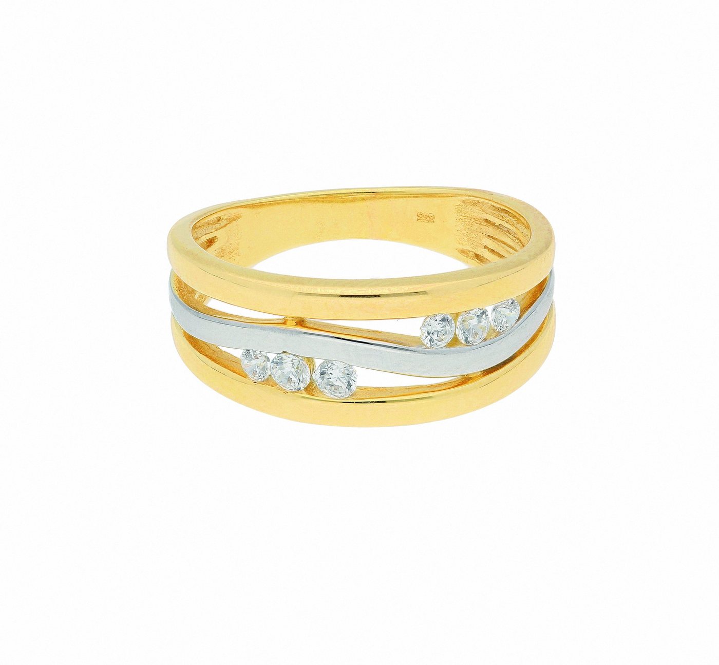 Adelia´s Fingerring 333 Gold Ring mit Zirkonia, Goldschmuck für Damen von Adelia´s