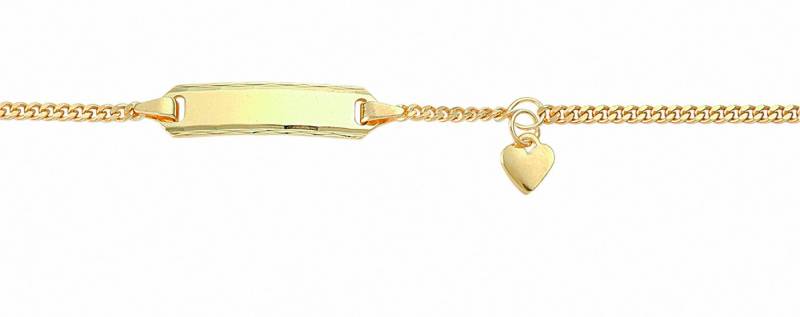 Adelia´s Goldarmband 333 Gold Flach Panzer Armband Mit Motiven 14 cm, 333 Gold Goldschmuck für Damen von Adelia´s