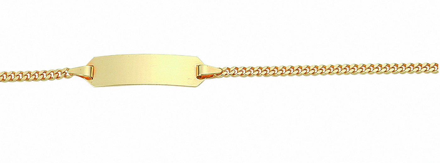 Adelia´s Goldarmband Damen Goldschmuck 585 Gold Flach Panzer Armband 14 cm, Flach Panzerkette Goldschmuck für Damen von Adelia´s