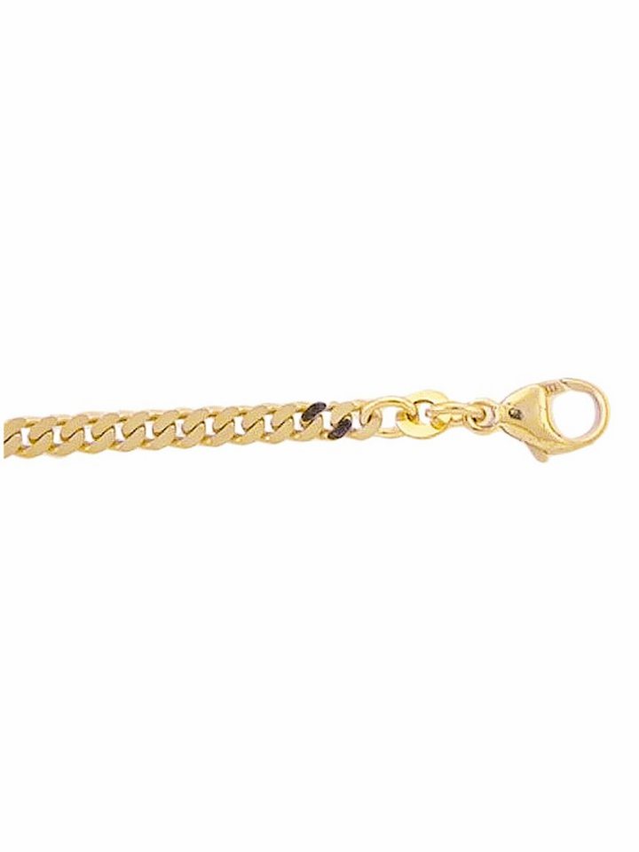 Adelia´s Goldkette 333 Gold Flach Panzer Halskette 45 cm Ø 3,3 mm, Goldschmuck für Damen von Adelia´s