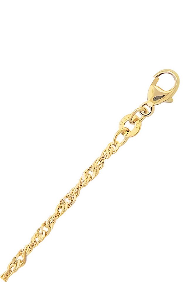 Adelia´s Goldkette Damen 333 Gold Singapur Halskette 42 cm Ø 2,4 mm, Goldschmuck für Damen von Adelia´s