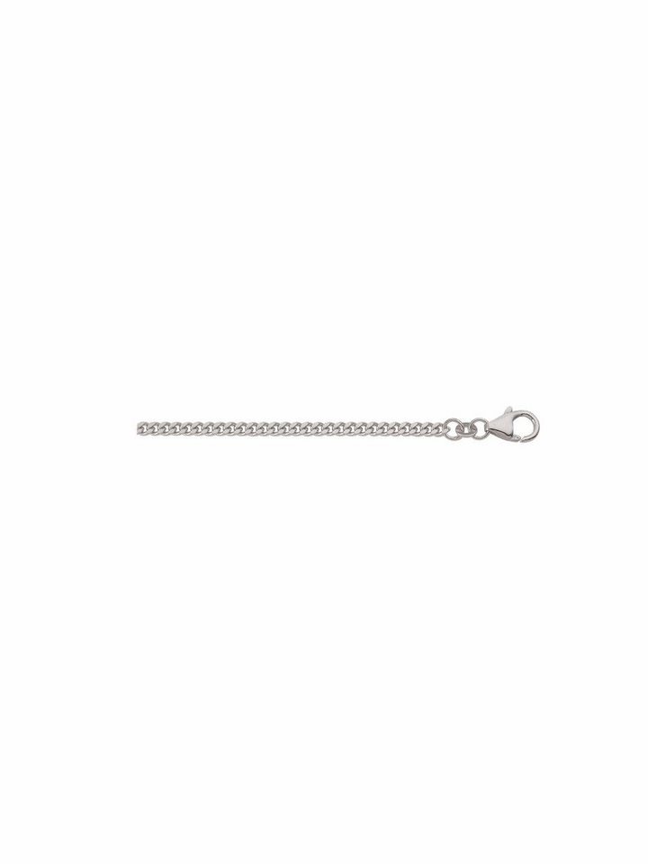 Adelia´s Goldkette 333 Weißgold Flach Panzer Halskette Ø 1,4 mm, Weißgoldschmuck für Damen von Adelia´s