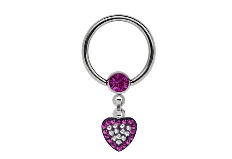Adelia´s Intimpiercing Piercing  Intimpiercing , Ring BCR Stahl mit 5 mm Strasskugel von Adelia´s