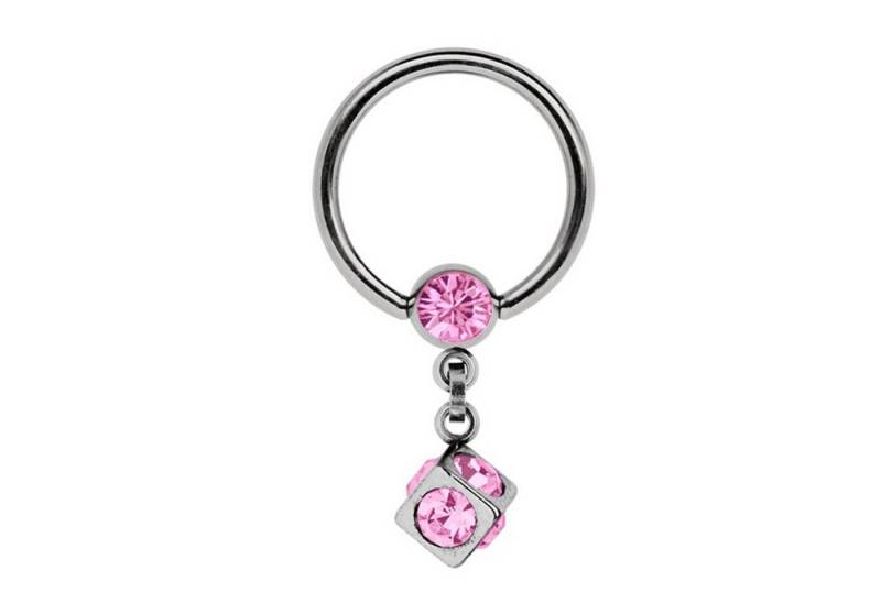 Adelia´s Intimpiercing Piercing  Intimpiercing , Stahl - Intimring BCR mit 5 mm Zirkonia-Klemmkugel von Adelia´s